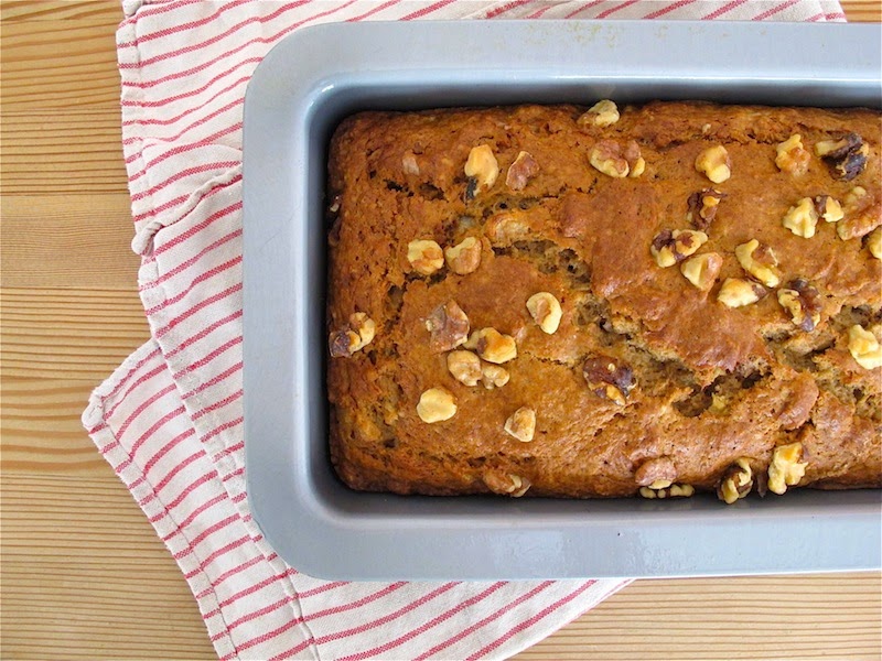 joeycake brown butter banana bread with bourbon and walnuts