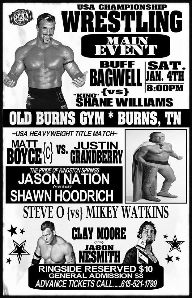 USA CHAMPIONSHIP WRESTLING WITH BUFF BAGWELL Thursday, January 2nd in