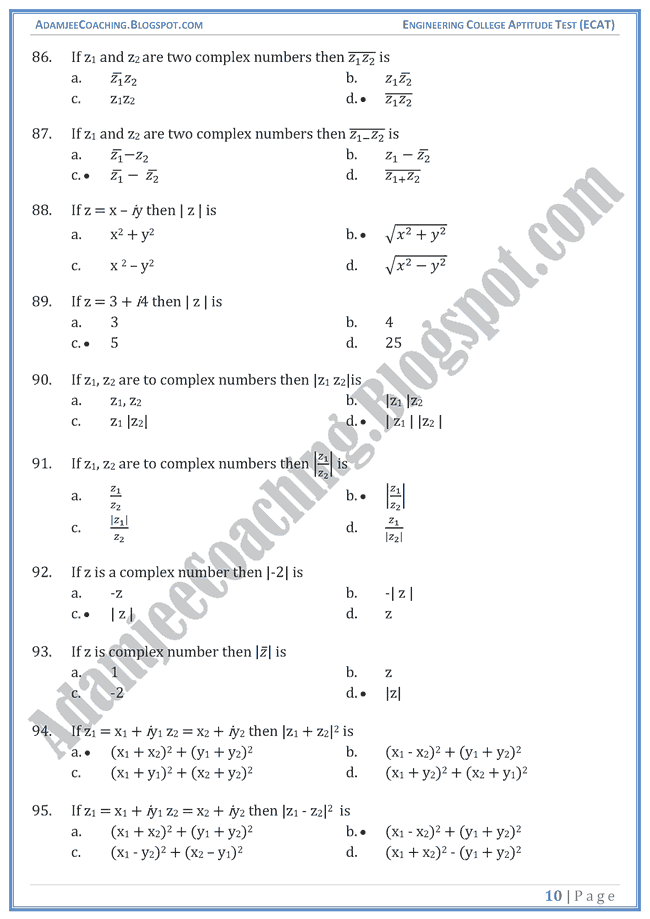 number-system-ecat-mathematics-mcqs-for-entry-test