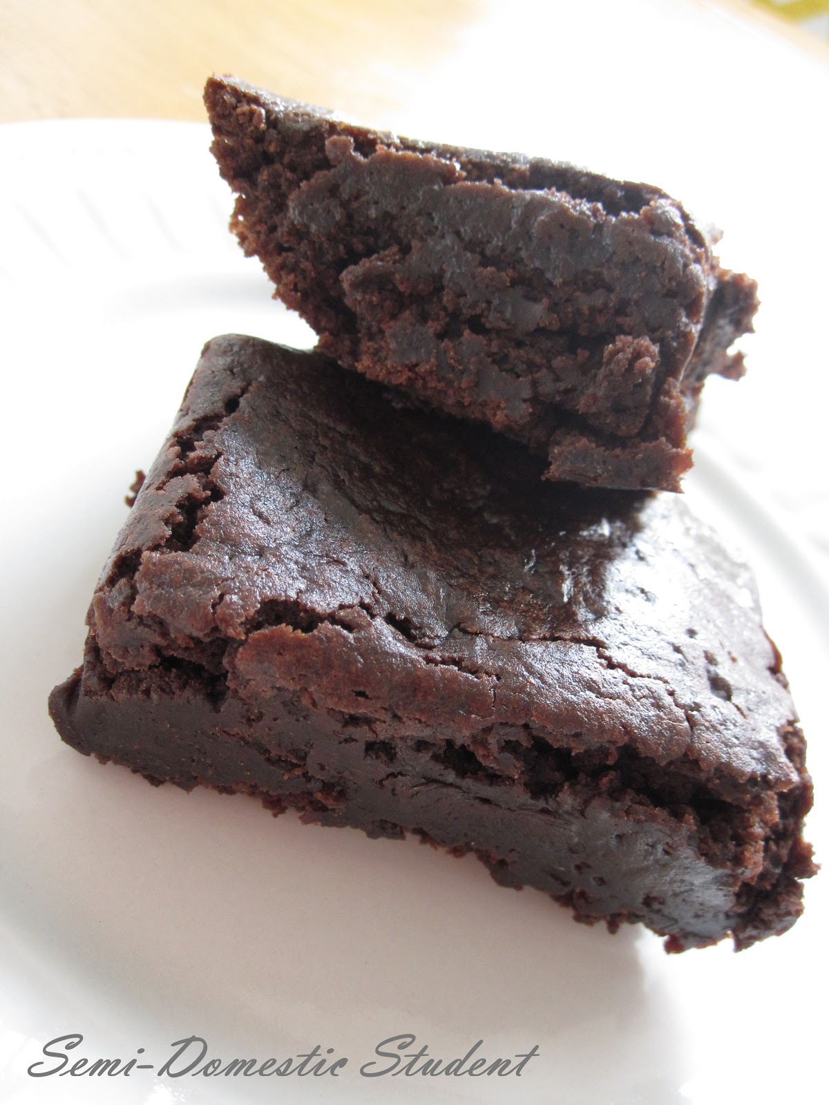 SemiDomestic Student Easy Black Bean Brownies
