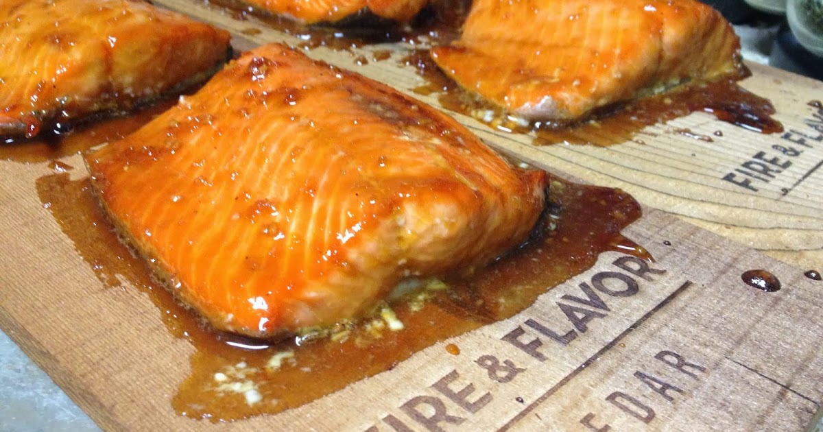 Out of the Oven Cedar Plank Salmon with Maple Glaze