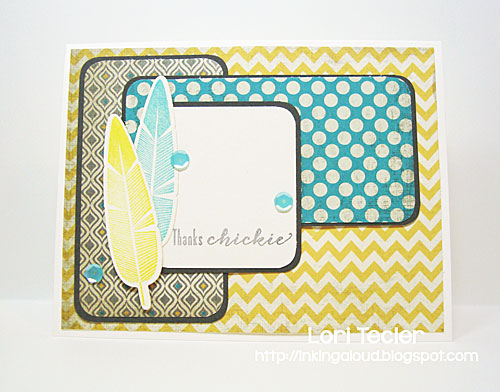 Thanks Chickie card-designed by Lori Tecler/Inking Aloud-stamps and dies from Waltzingmouse Stamps Thanks Chickie card-designed by Lori Tecler/Inking Aloud-stamps and dies from Waltzingmouse Stamps
