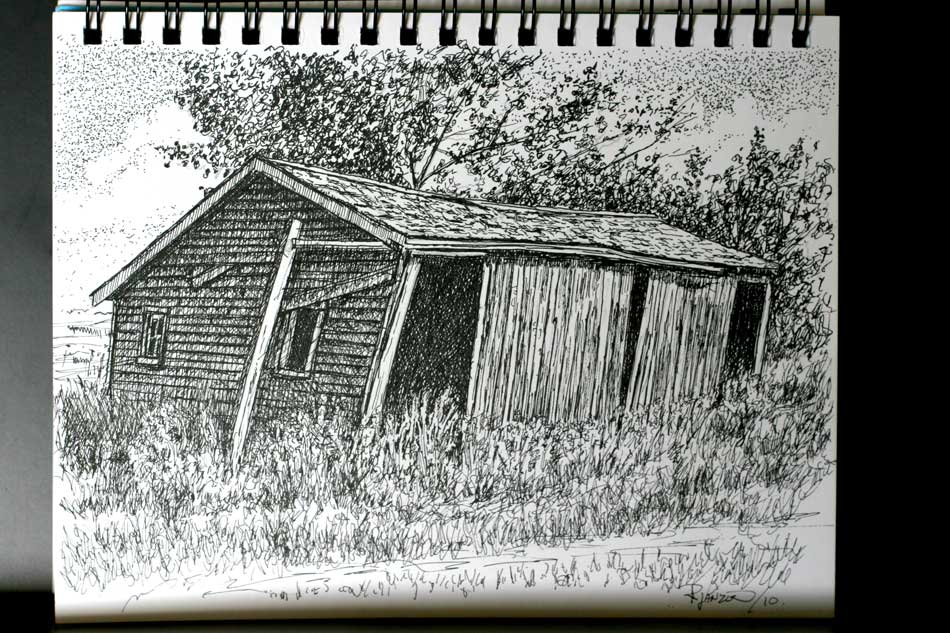 Where The Paint Meets The Canvas A Little Pen And Ink Work