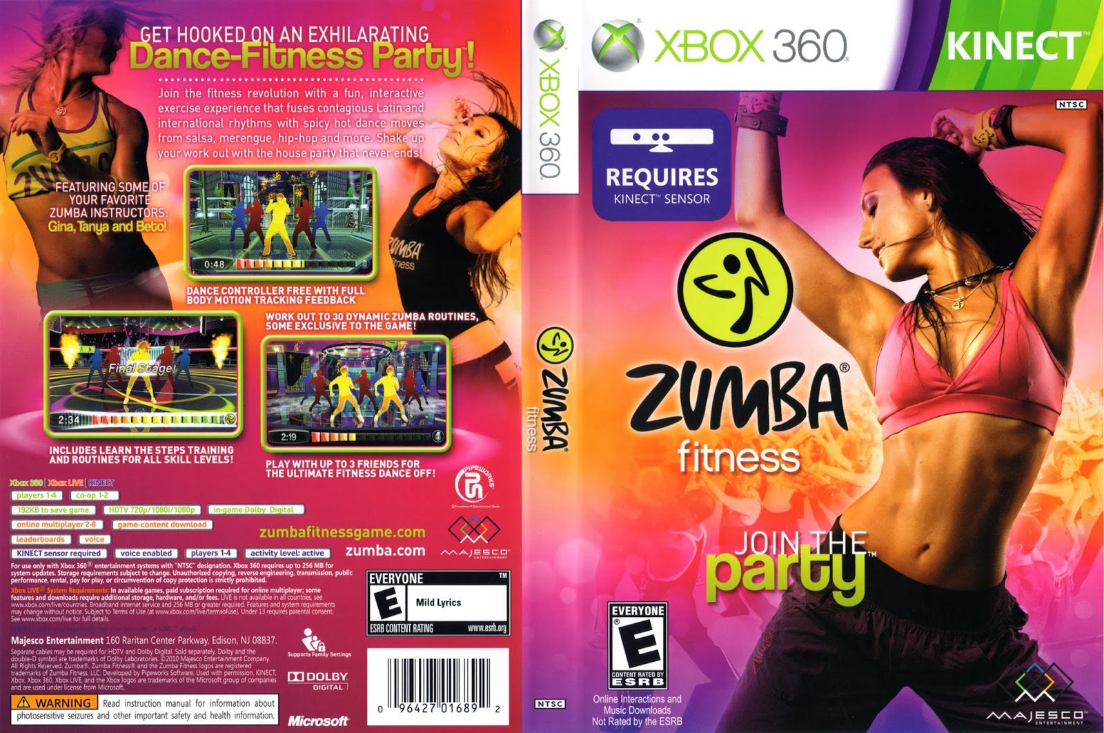 Zumba Fitness Xbox 360 Ultra Capas