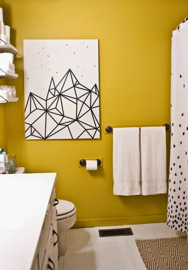 Decoración de baños color amarillo - Colores en Casa