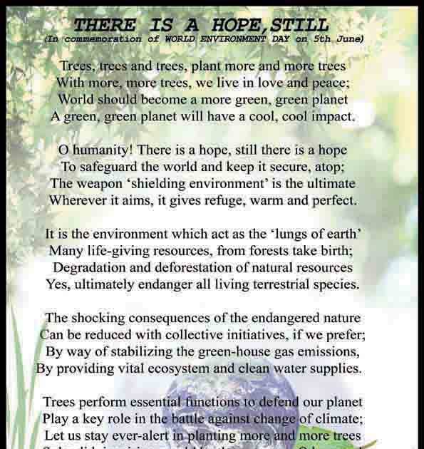 PJS: Poem for WORLD ENVIRONMENT DAY - 5th June
