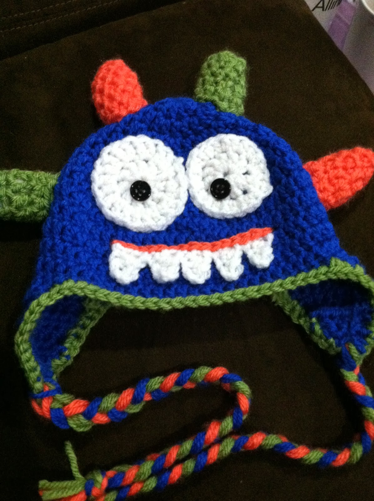 Kids Knit Hats Crochet Monster Hat
