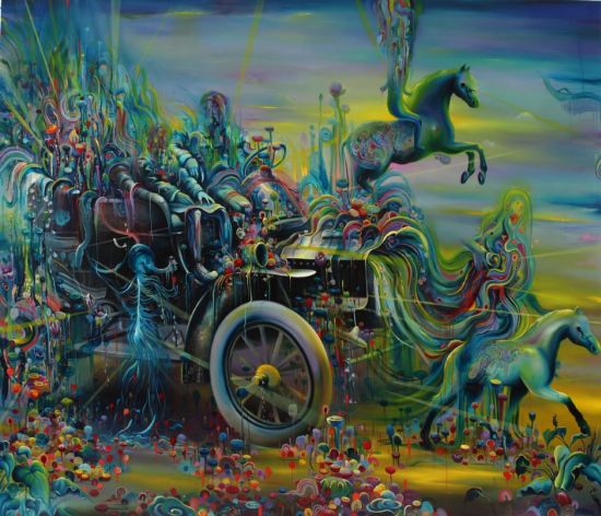 michael page pinturas surreais psicodélicas oníricas cores tintas lisérgicas