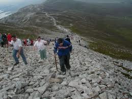 Pilgrims approaching summit