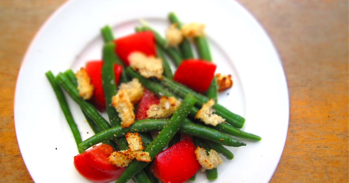 Milk & Mode Green Beans with Garlic Bread Crumbs and Tomatoes