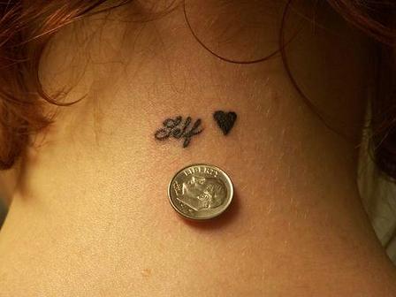 Pictures Heart Tattoos on Tiny Tattoo Small Heart Neck Tattoo