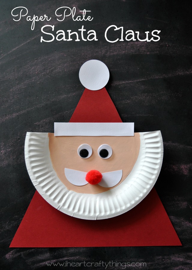 Santa Crafts Kids Can Make - Paper Plate Santa Craft