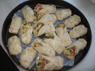 Paquetitos de verduras con champiñones al ajillo