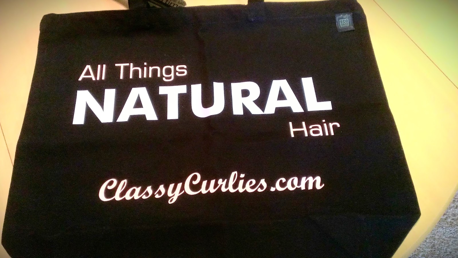 natural hair tote bag