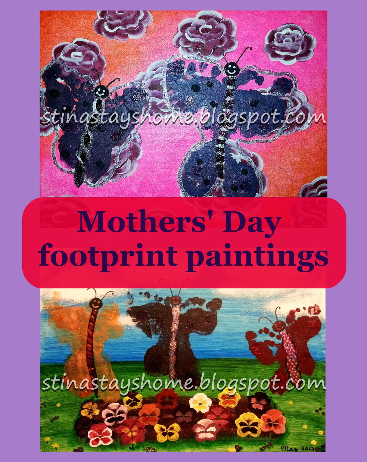 stay at home stina mothers day gifts footprint paintings