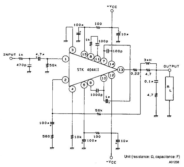 100W AF Power Amplifier AmplifierCircuits