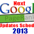 Next Google Pagerank Update Schedule for 2013