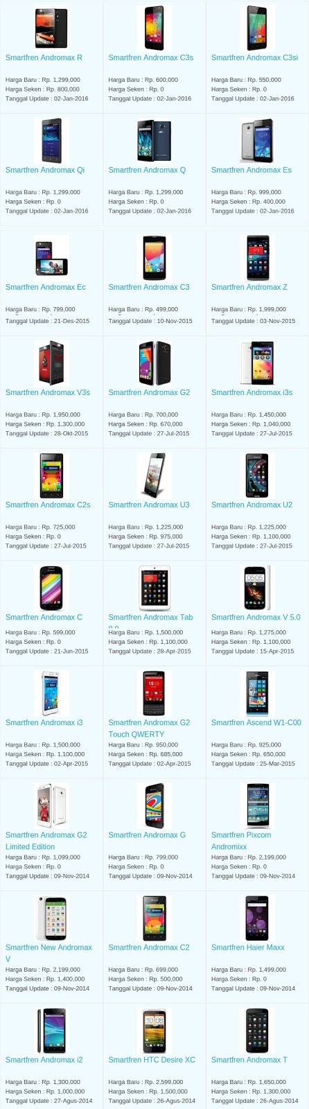 Daftar Harga Hp Smartfren Februari 2016 Daftar Harga Hp Smartfren Februari 2016