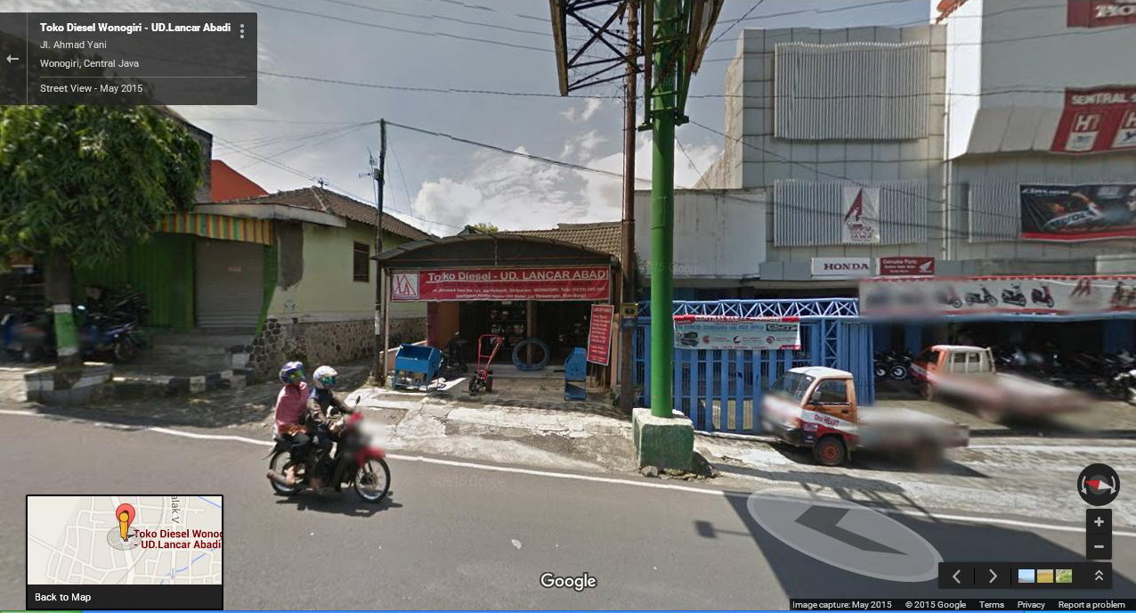 Foto Lokasi UD.Lancar Abadi Wonogiri via Google Street View