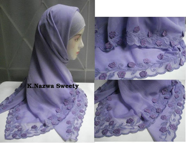 PRE-ORDER : TUDUNG SULAM NAZWA SWEETY - RM 55 each