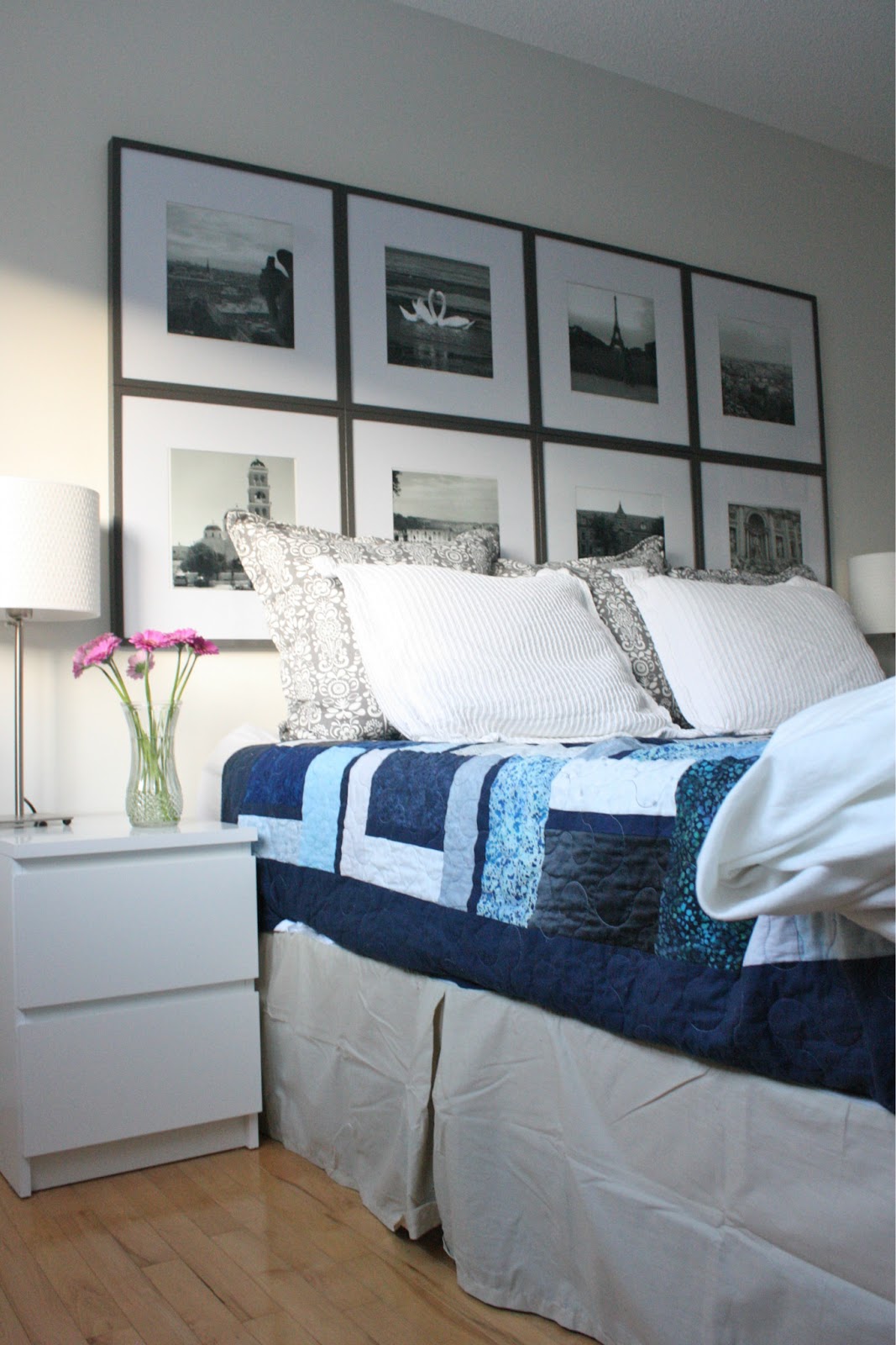 A Beautiful Backdrop Picture Frame Headboard Reveal