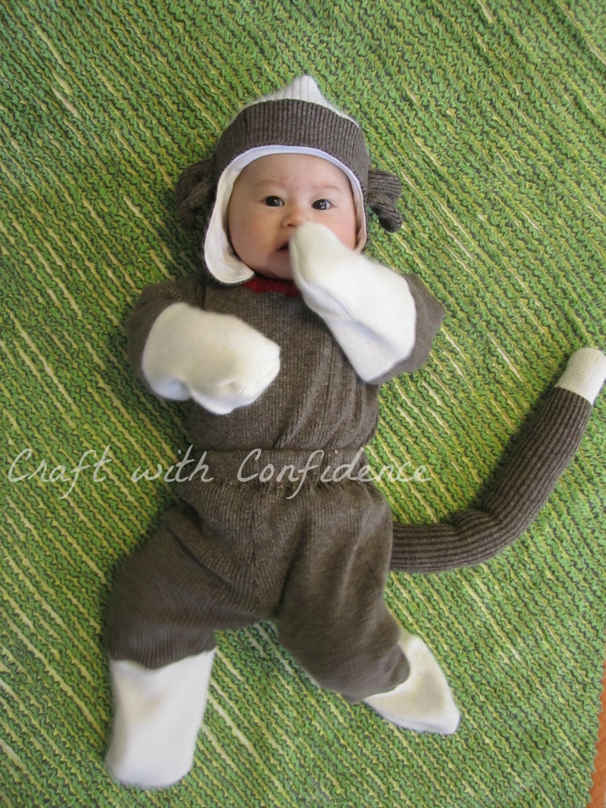 Craft with Confidence Baby Sock Monkey Costume