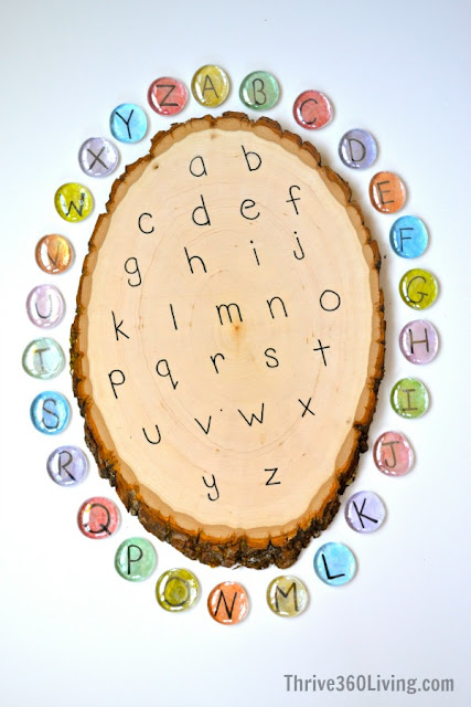 Alphabet Gems ~ DIY game to encourage matching upper and lower case letters