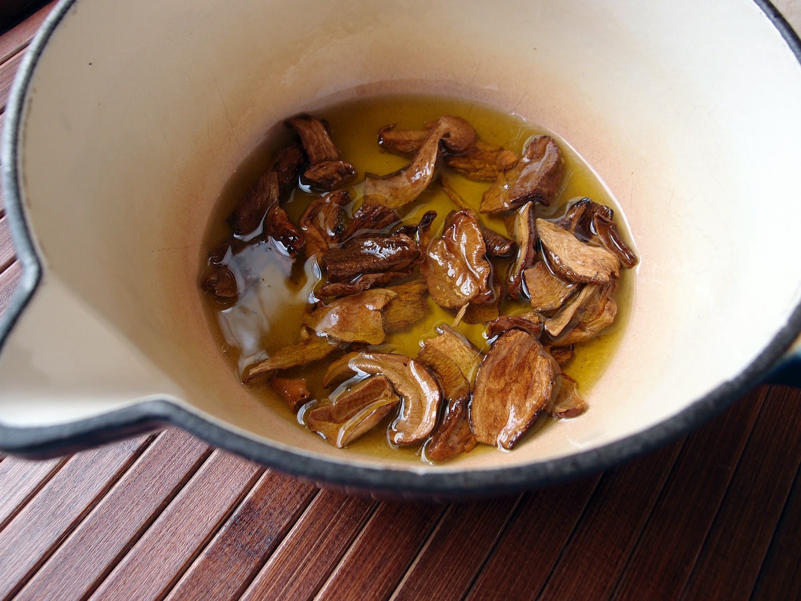 Milk and Honey Cauliflower Soup with Porcini Oil