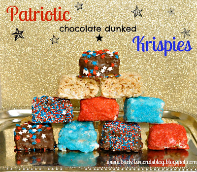 patriotic chocolate dunked krispies