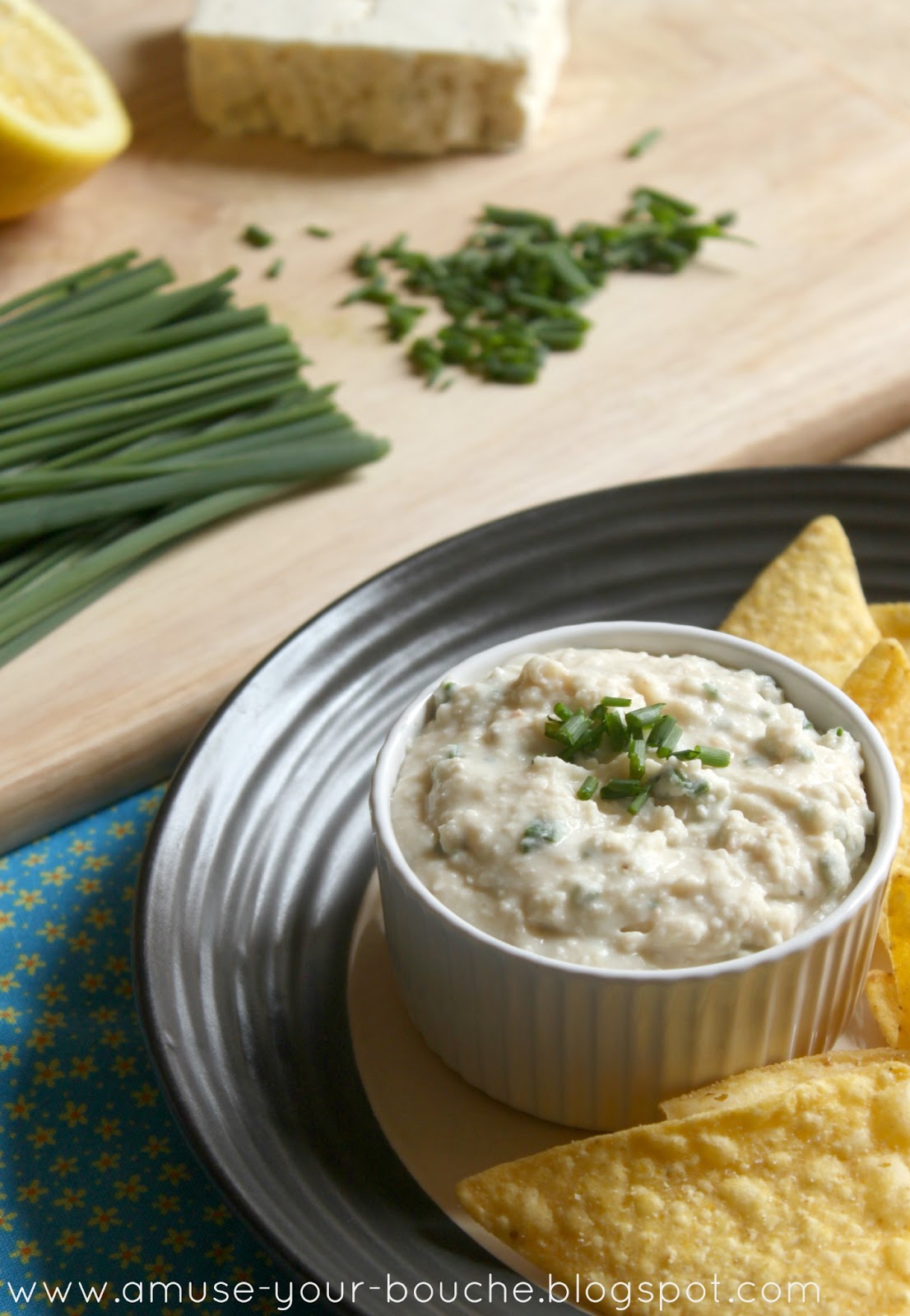 White bean hummus with lemon and feta Amuse Your Bouche