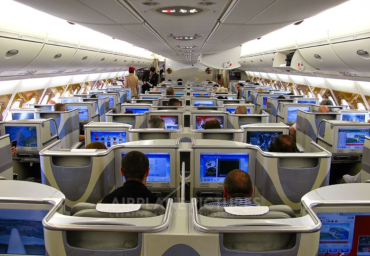 Airplanes Technology Airbus A380 Interior Economy Class