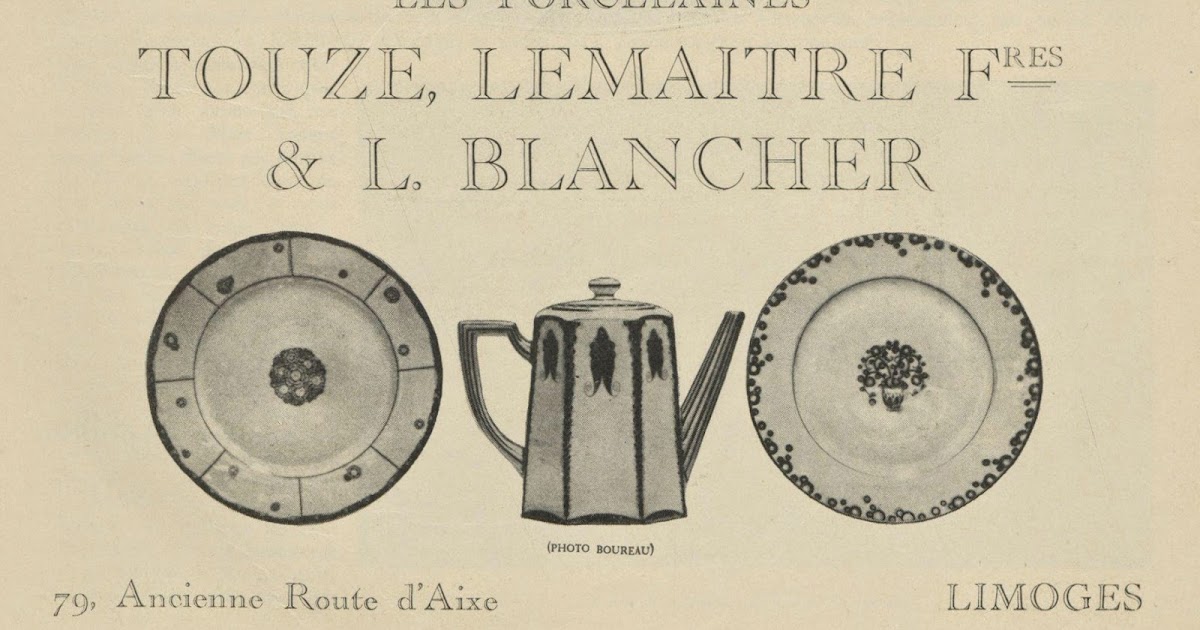Art Deco Limoges Porcelain TLB Limoges history and backstamps
