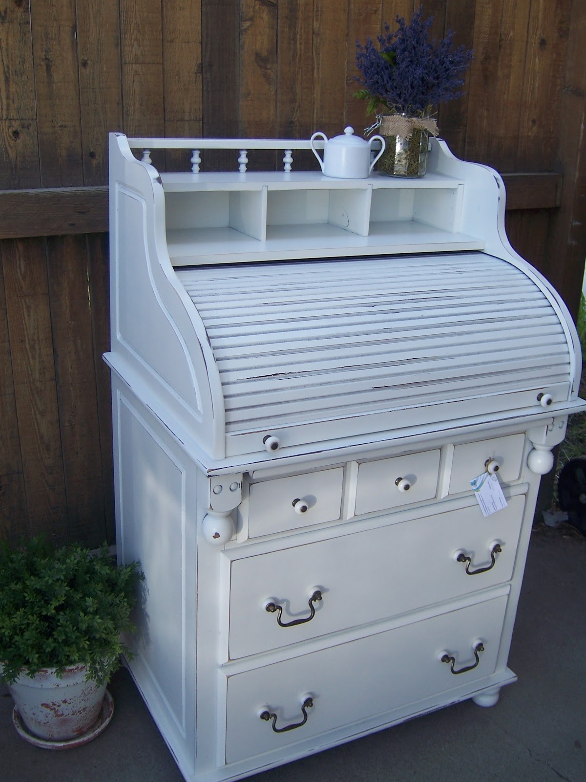 Cottage Charm Creations Adorable roll top desk/dresser combo