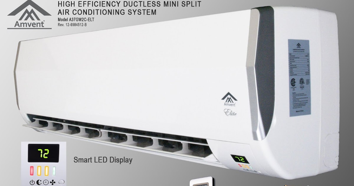 Best Buy Amvent 12000 BTU 1 Ton Ductless Wall Mount Mini