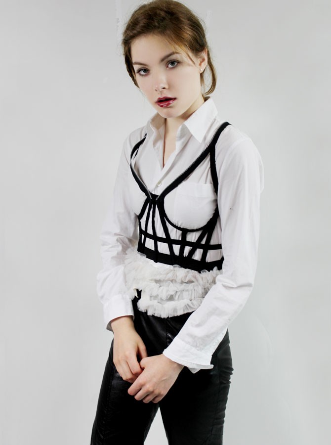 A Thousand Chapters Bustier and corsets over shirts?