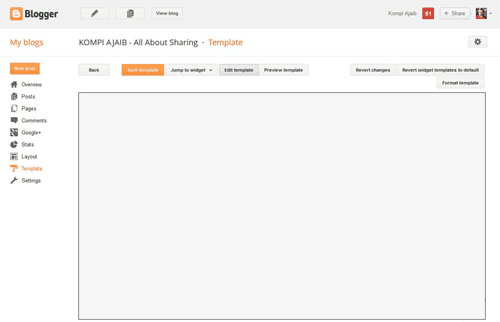 Screenshot Editor HTML Blogger Yang Kosong Editor HTML Blogger Yang Kosong