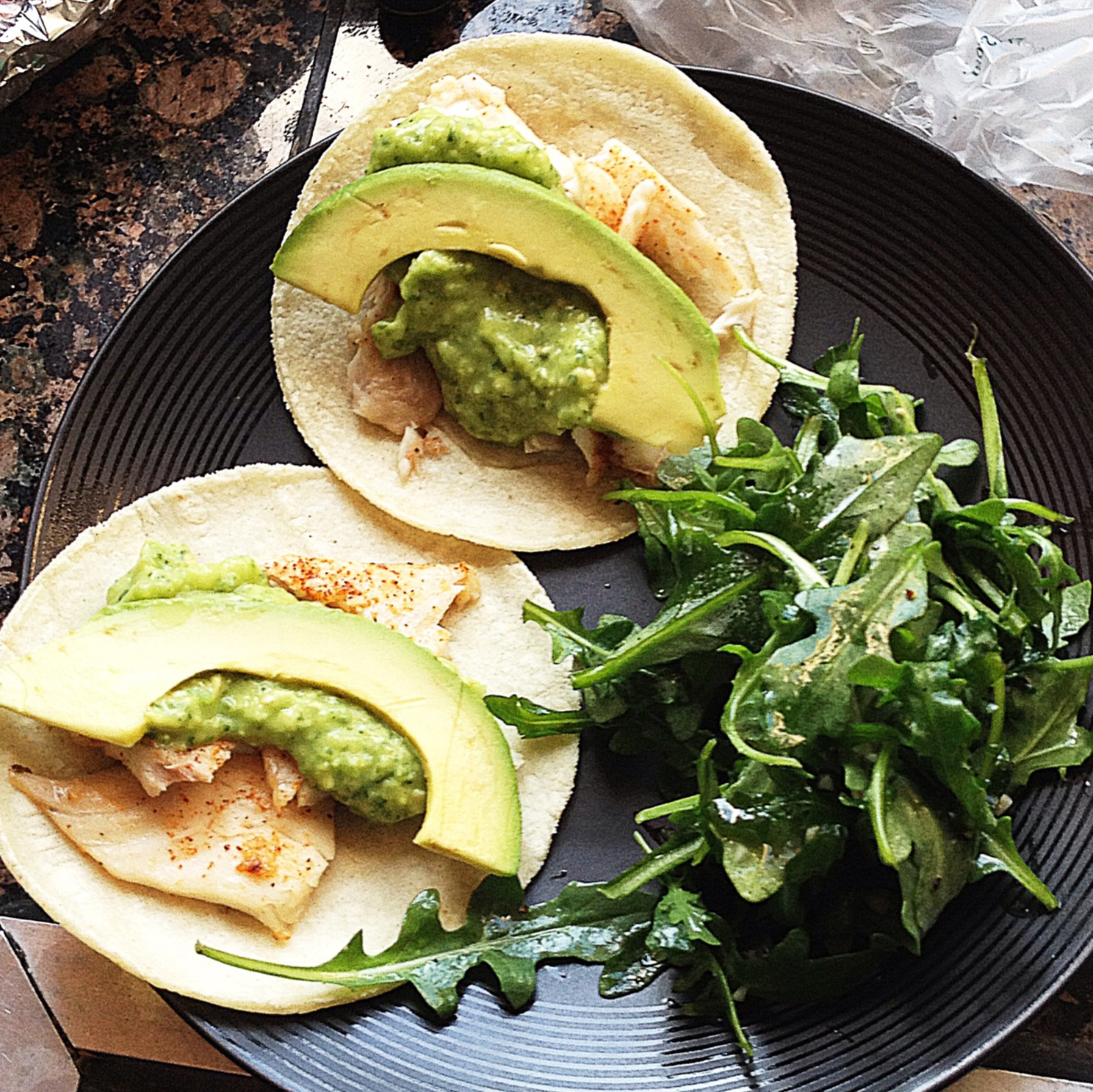Ça C'est Bon . . . Sunday Supper Fish Tacos with Tomatillo and