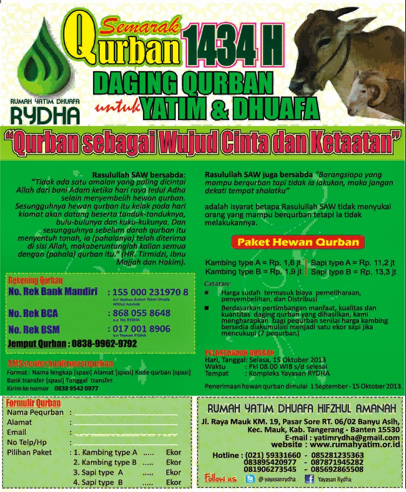 BROSUR TEBAR DAGING QURBAN Tebar Daging Qurban