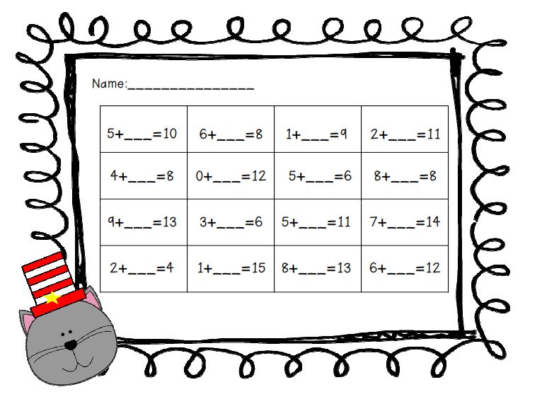I Dream of First Grade: A Cat with A Hat and Friends Math Centers