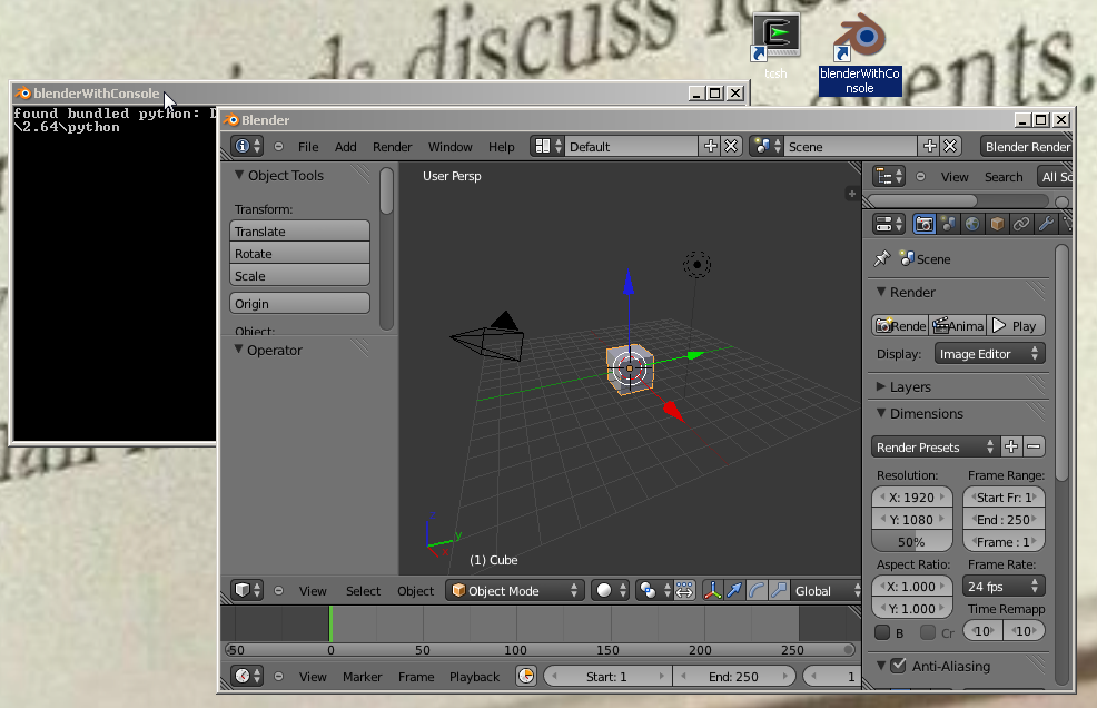 Tip Launching Blender with the System Console Displayed (Windows)