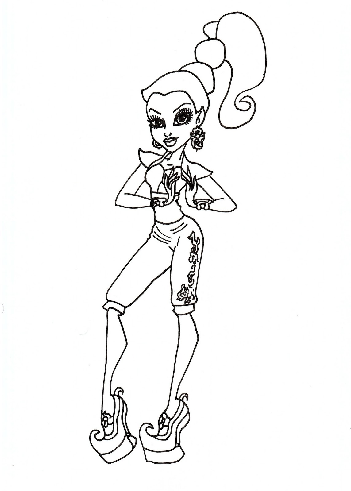 Free Printable Monster High Coloring Pages: Free Gigi Grant Coloring Sheet