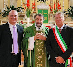 Con Padre Mario Pangallo e il Sindaco di Calliano