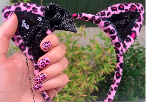 Polished Prescription: Pink Leopard Halloween Nails!
