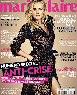 Diane Kruger on the cover  of Marie Claire France November 2012 Issue