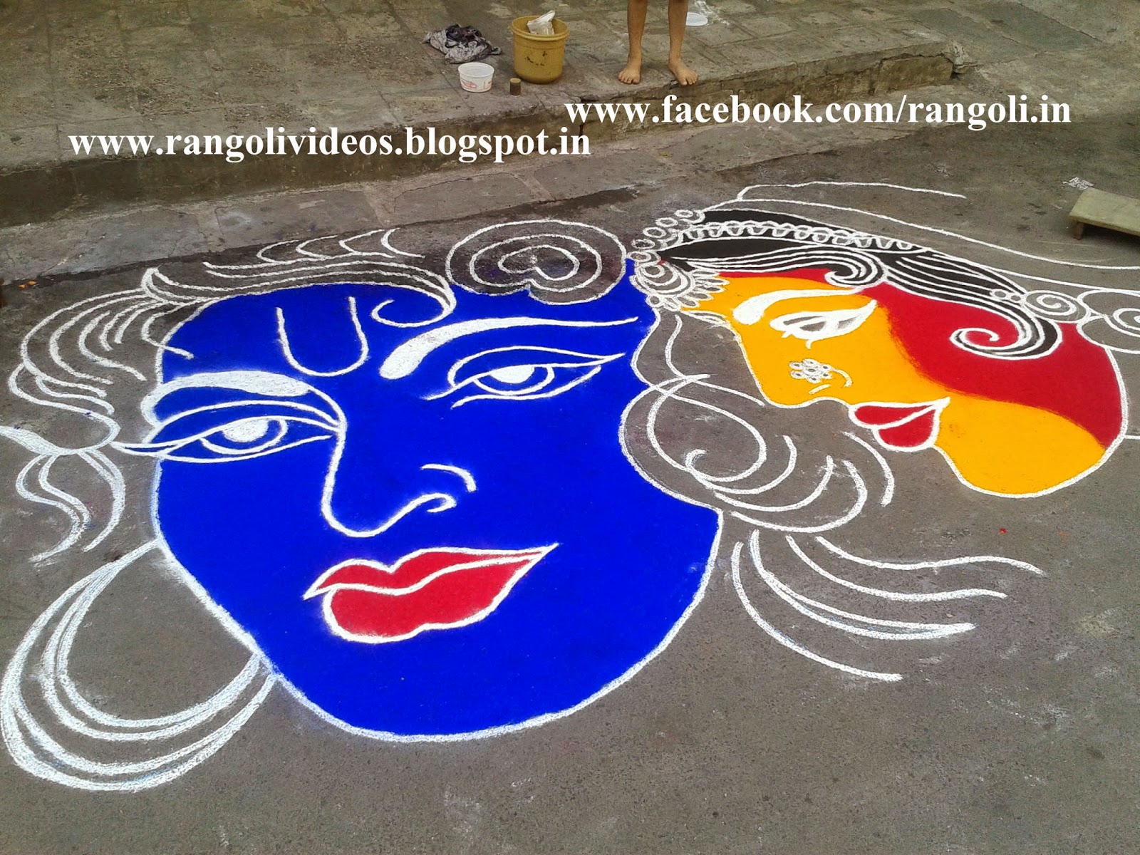 Diwali Rangoli , Kolam , Designs Images radha krishna rangoli