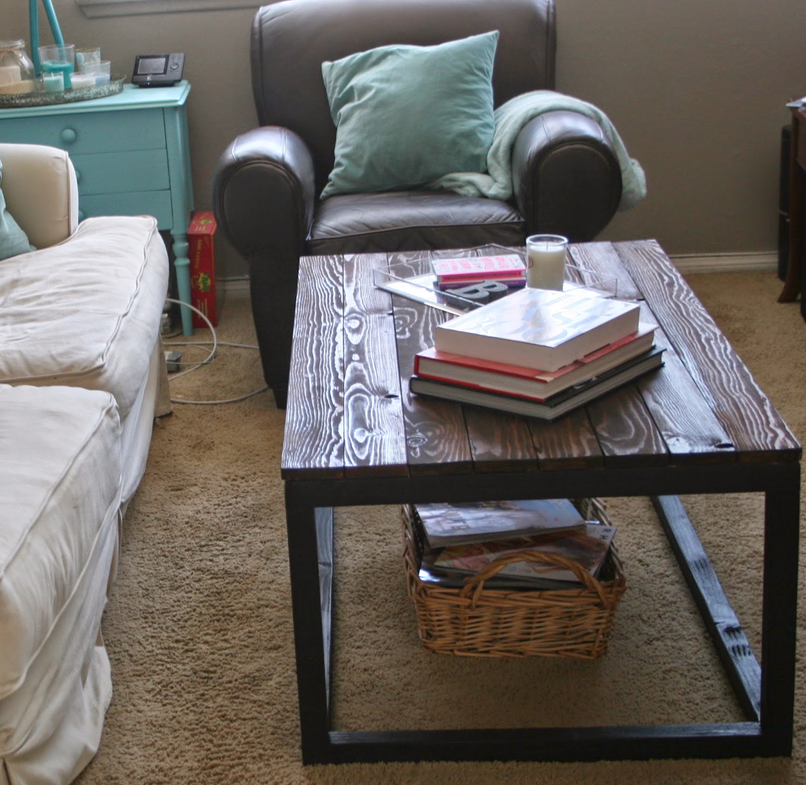 Just A Darling Life My DIY West Elm Inspired Coffee Table, for only 50!