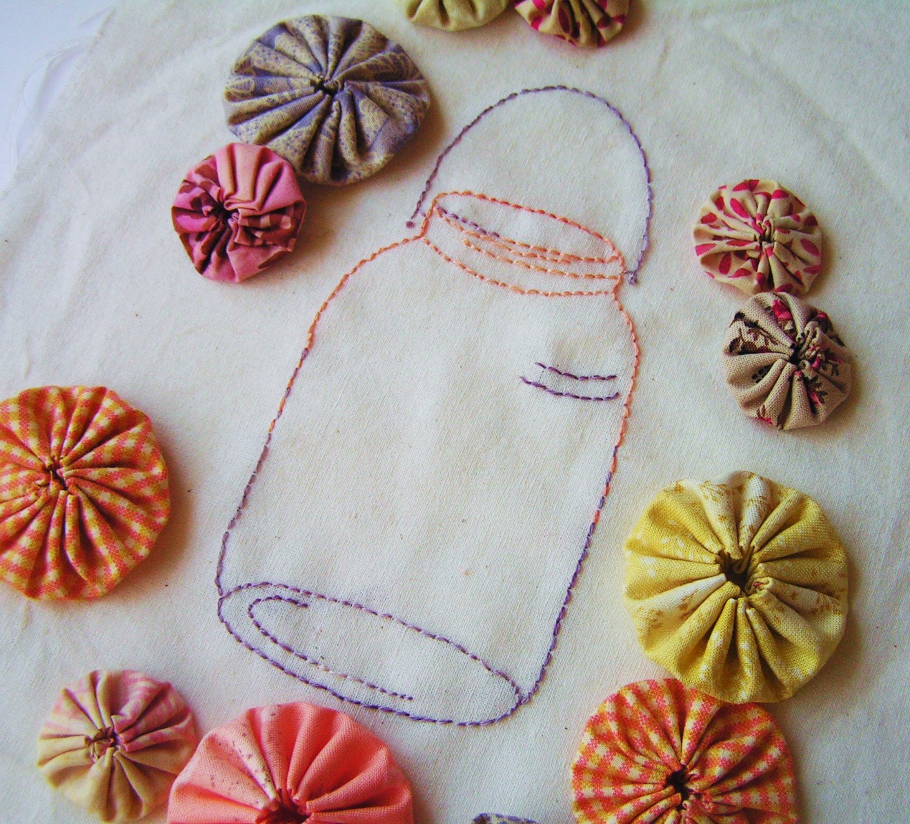 October House blog quiet colors and gentle stitches Free Mason Jar