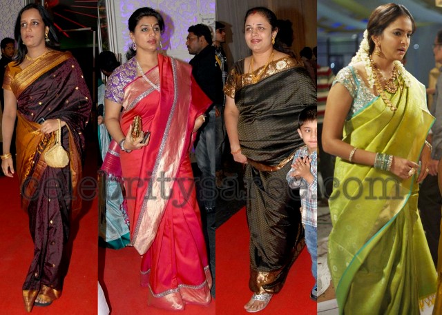 Celebrities in Silk Wedding Sarees