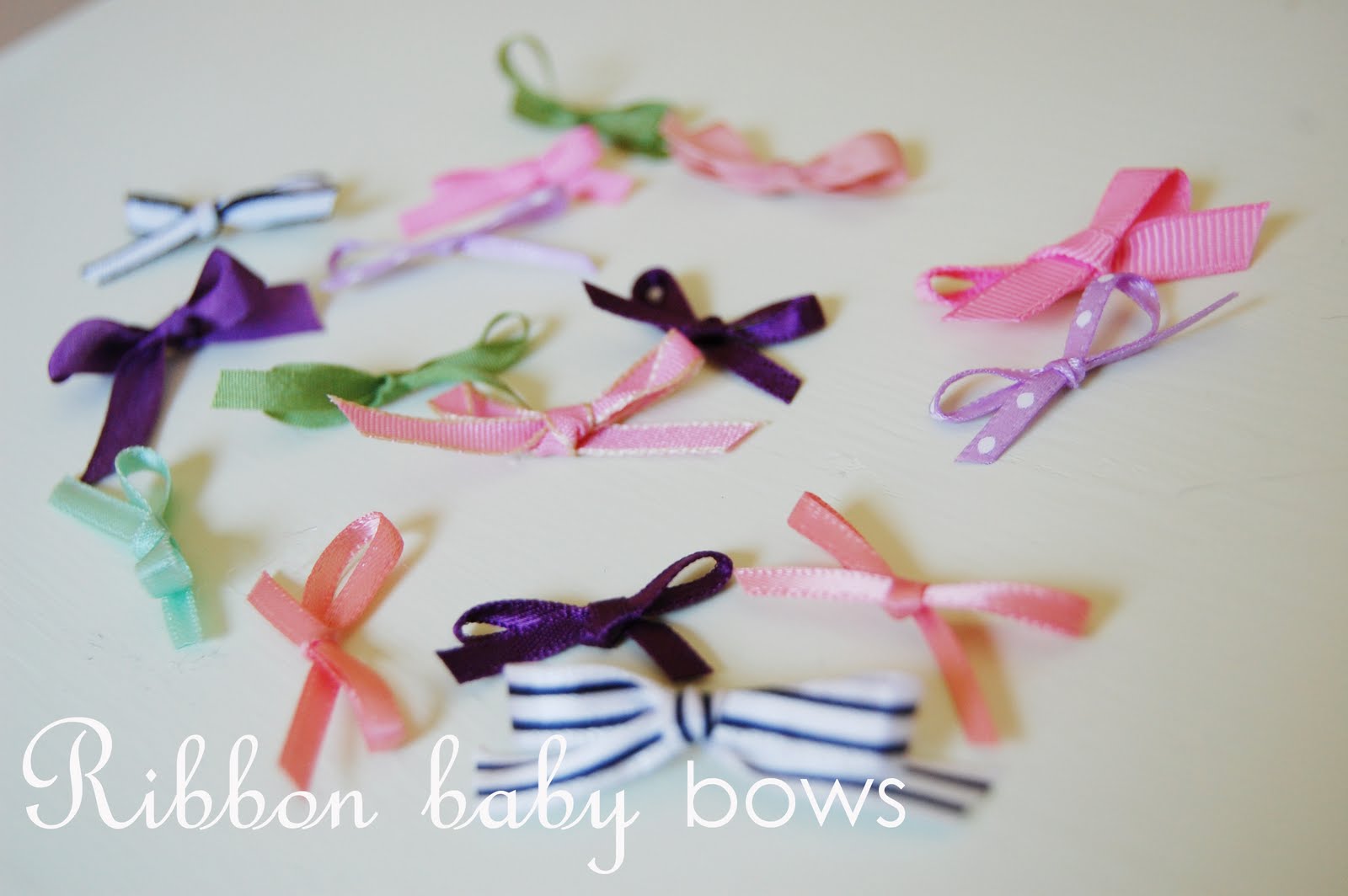 Trey and Lucy Ribbon & Bakers Twine Baby Bows