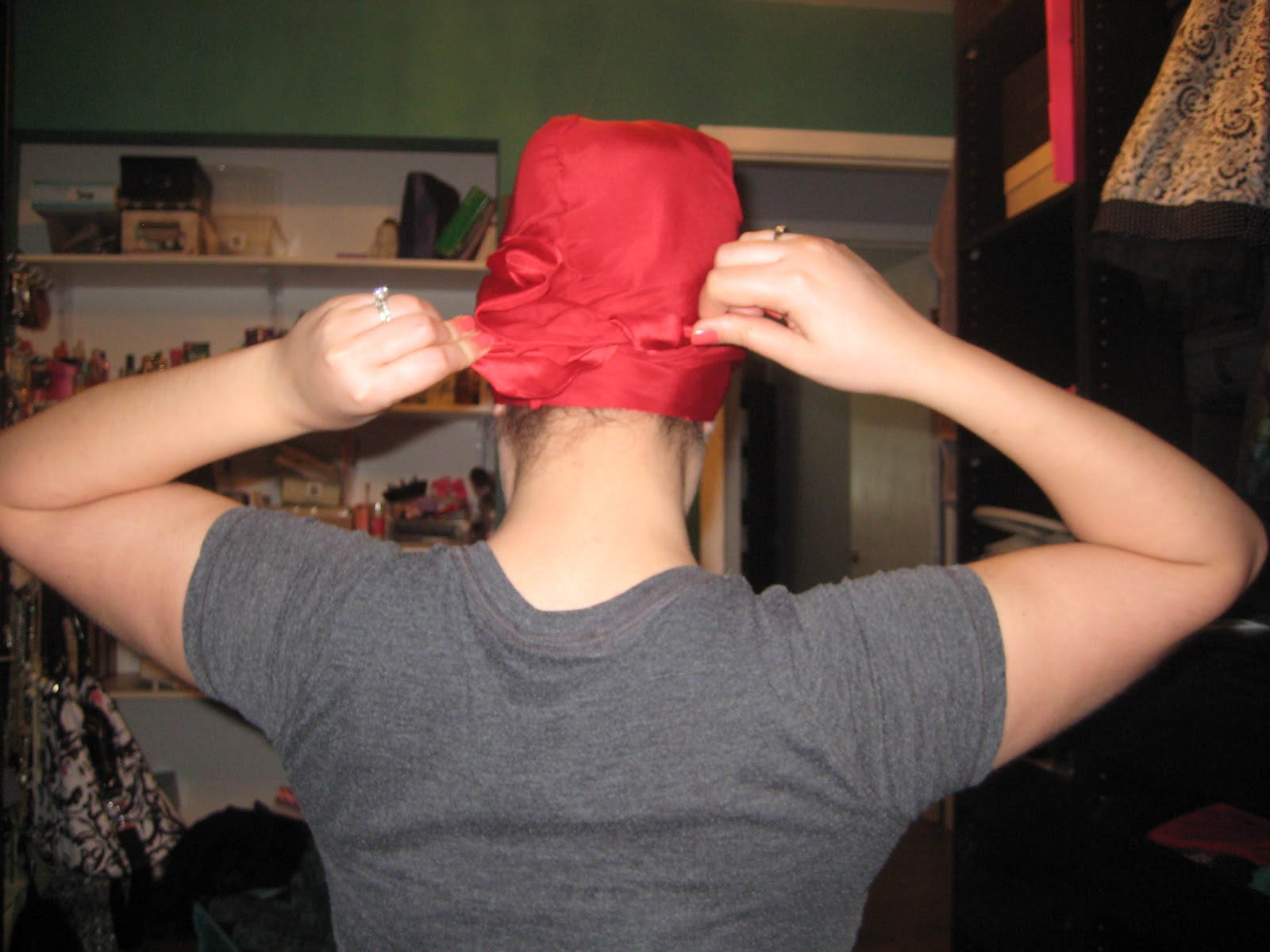 DIY Silk Hair Wrap Tutorial for How to Straighten Your Hair Without